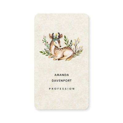 Pretty Watercolor Deer Laying Down Boho