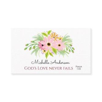 Pretty Watercolor Floral Inspirational Scripture