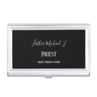 PRIEST GIFTS - personalized Classic Black White  Case