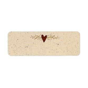 Primitive Heart Small Product Label