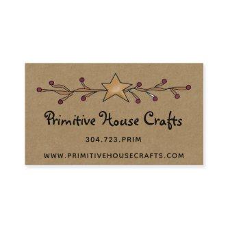 PRIMITIVE STAR & BERRIES ON KRAFT