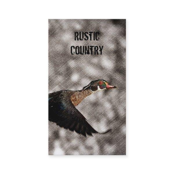 Primitive Western Country waterfowl wood duck