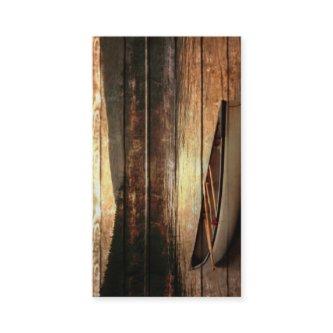 Primitive Wood grain reflection Lake House Canoe