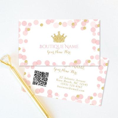 Princess Pink Gold Glitter QR Code