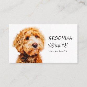 Printed Cute Poodle Dog Grooming
