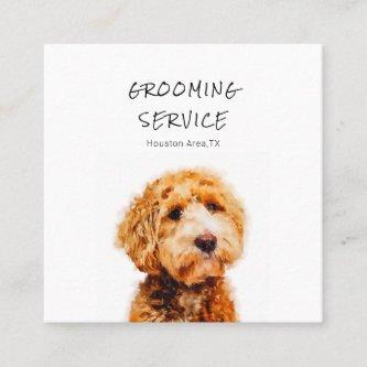 Printed Cute Poodle Dog Pattern Grooming Square