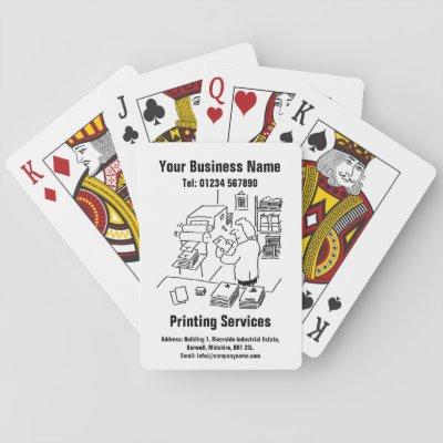 Printer or Printing Services Playing Cards