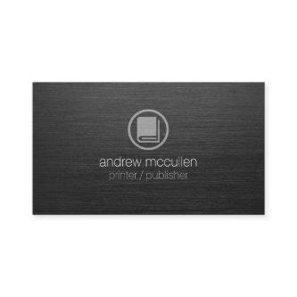Printer Publisher Book Icon Dark Brushed Metal