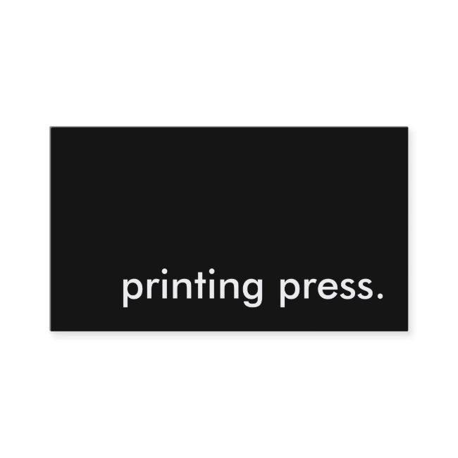 printing press.