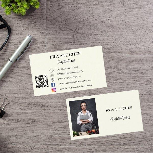 Private chef ivory photo catering QR code