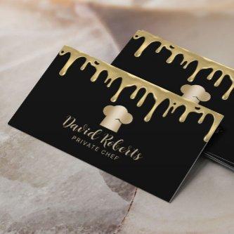 Private Chef Modern Gold Drips Modern Party Chef