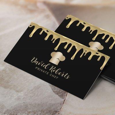 Private Chef Modern Gold Drips Modern Party Chef