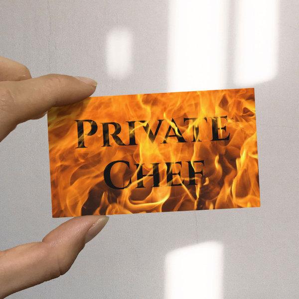 Private Chef Professional Fire Typography