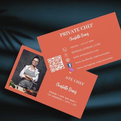 Private chef terracotta photo catering QR code