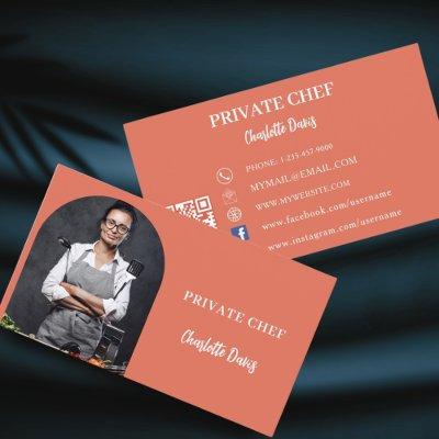Private chef terracotta photo catering QR code