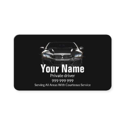 Private driver or taxi elegant black