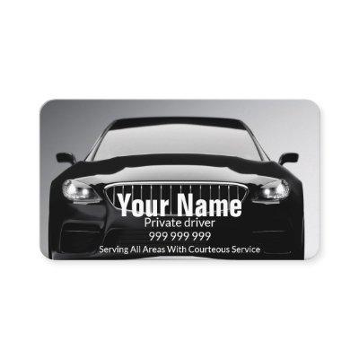 Private driver or taxi elegant black