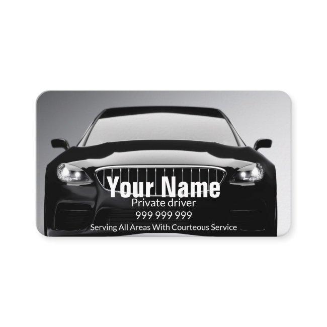 Private driver or taxi elegant black