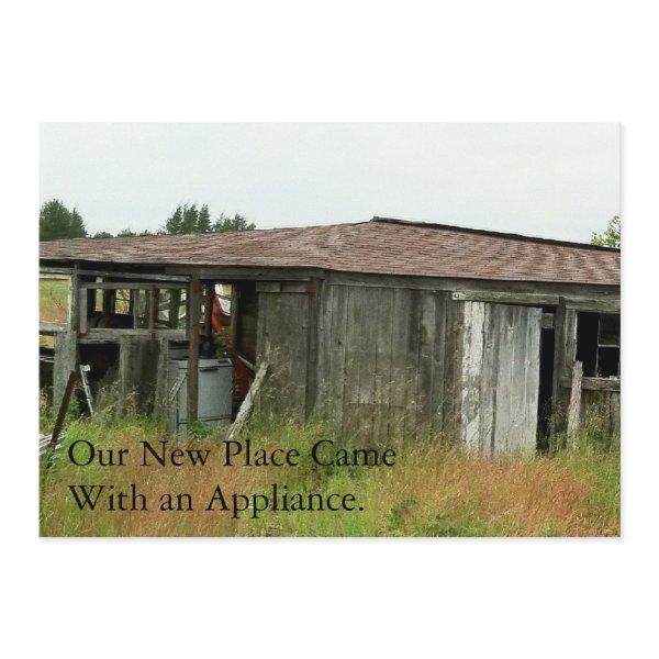 Private Fun Change of Address Card: Free Appliance Announcement