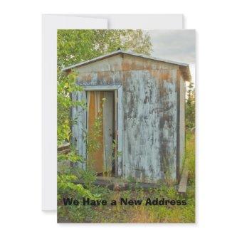 Private Funny Change of Address Card One Room Home