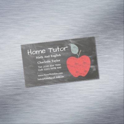 Private Home Tutor Apple Scrubbed Style Chalkboard  Magnet