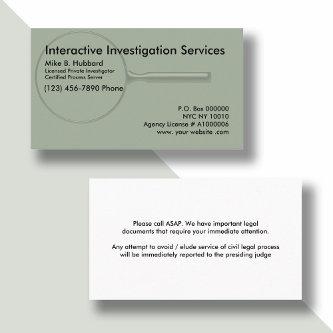 Private Investigator Process Server