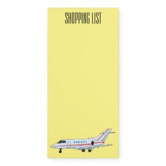 Private jet cartoon illustration  magnetic notepad