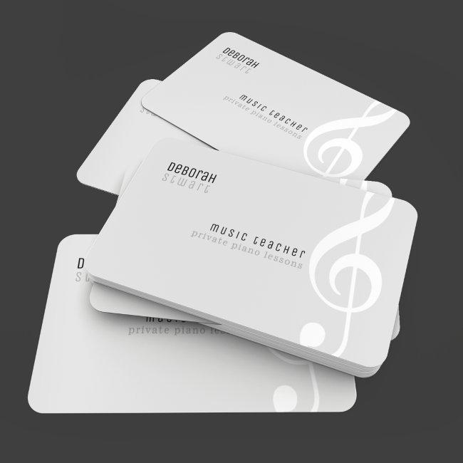 Private lessons music teacher pale gray