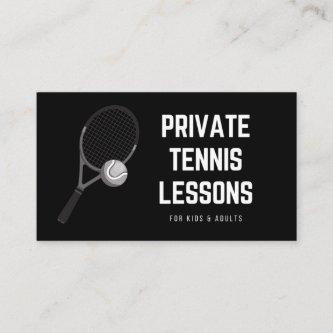 Private Tennis Lessons Cool Black & White Coach
