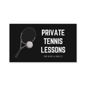 Private Tennis Lessons Cool Black & White Coach