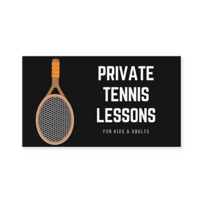 Private Tennis Lessons Stylish Black Sport Coach