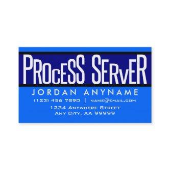 Process Server Funky Text Blue