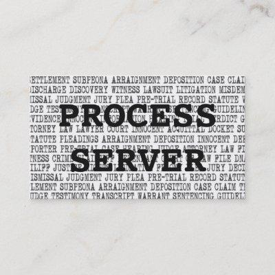 Process Server Legal Words