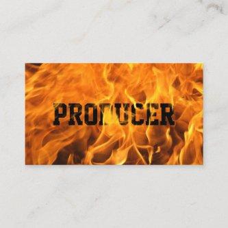 Producer Bold Text Burning Fire