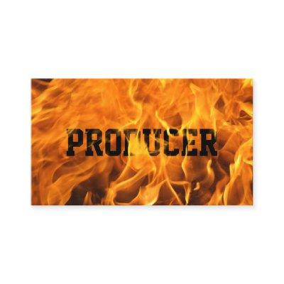 Producer Bold Text Burning Fire