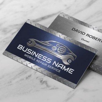 Professional Auto Repair Blue Metal Automotive