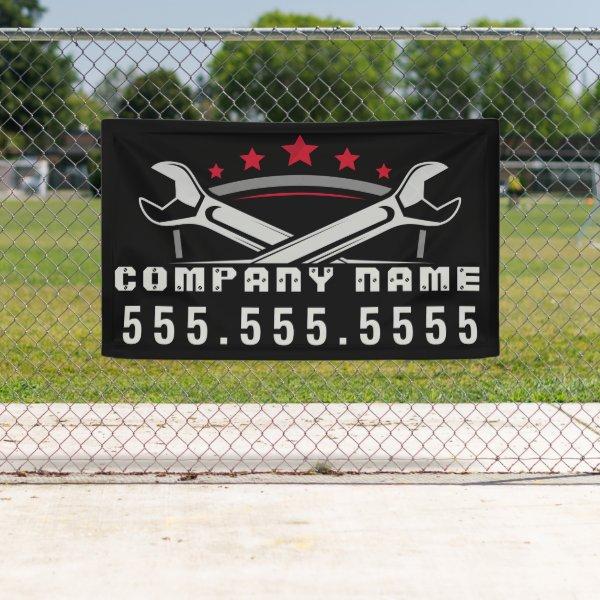 Professional Auto Repair Customized Mechanic Shop Banner