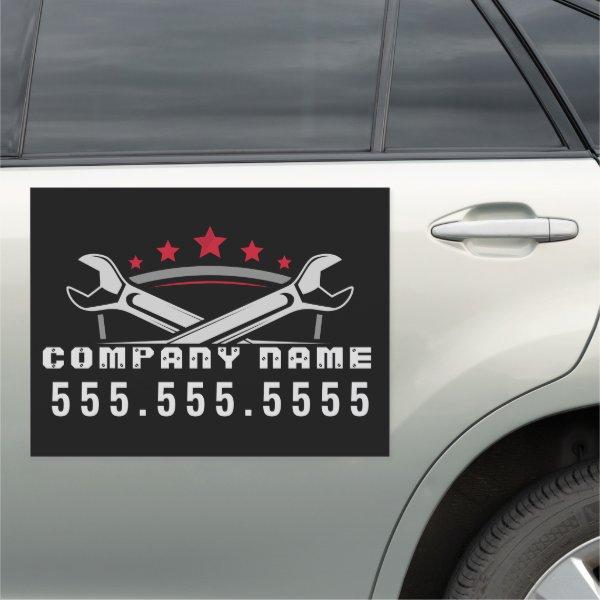 Professional Auto Repair Customized Mechanic Shop Car Magnet