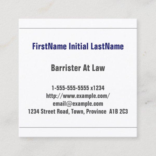 Professional Barrister At Law