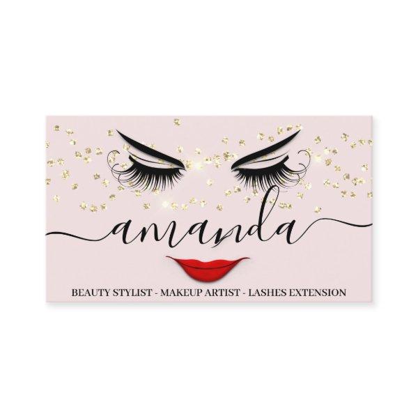 Professional Beauty Makeup Gold Lash Blush Lips