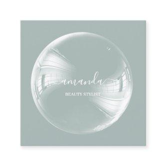 Professional Beauty Makeup Logo Bubble Smoky  Square