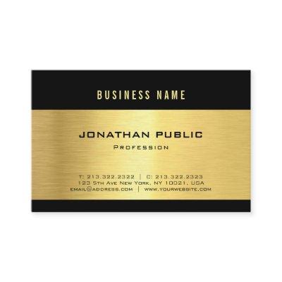 Professional Black Gold Luxury Shiny Plain Elegant