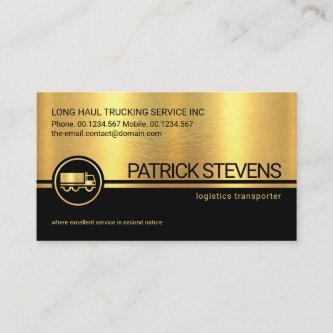 Professional Black Stripes Gold Texture Trucker