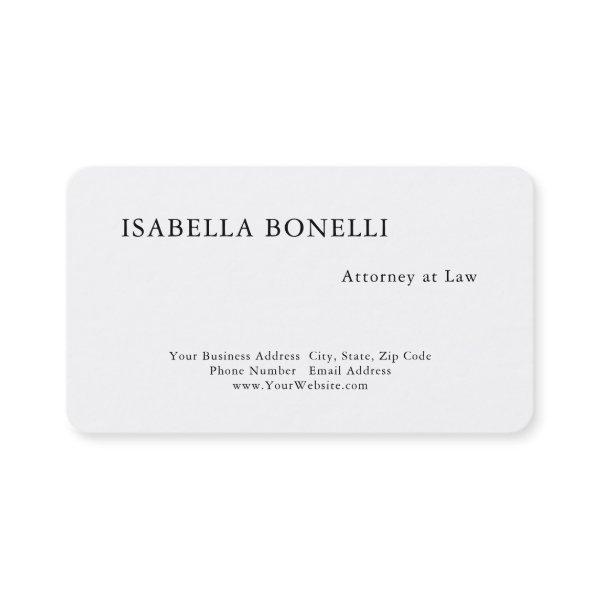 Professional Black White Minimalist Plain Creative