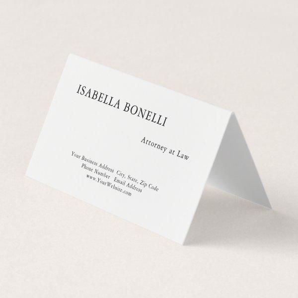 Professional Black White Minimalist Plain Creative