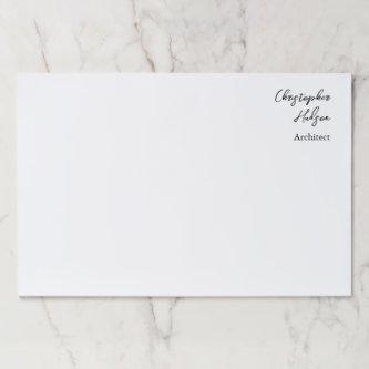 Professional Black White Plain Architect Paper Pad