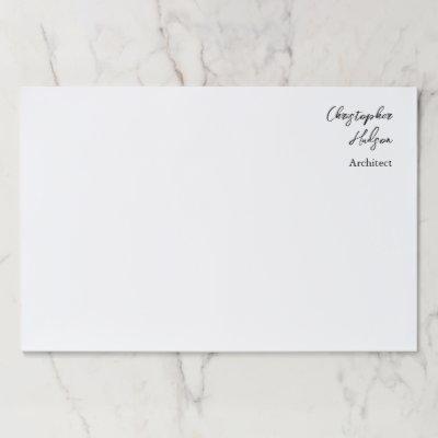 Professional Black White Plain Architect Paper Pad