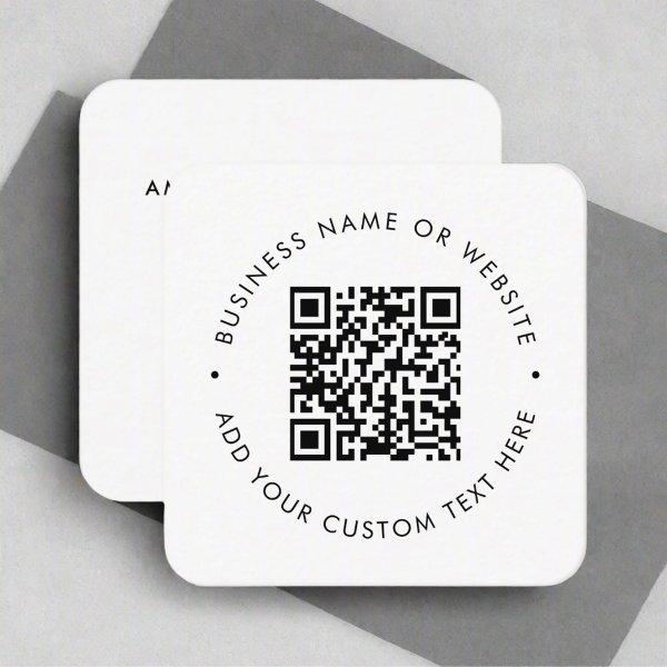 Professional Black & White Scannable QR Code  Square