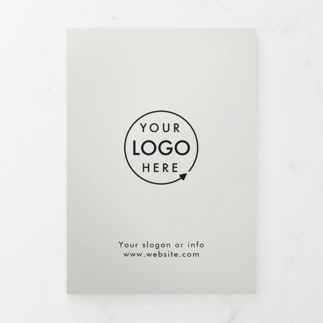 Professional Branded Gray Folded Brochure