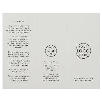 Professional Branded Gray Trifold Brochure